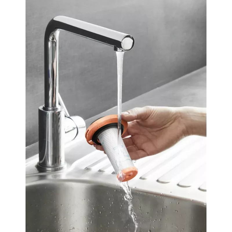 Aspirador escoba 2 en 1 Rowenta RH6A35 — inalámbrico, litio-ion, 140 W, sin bolsa, tecnología ciclónica, lila/plata, cepillo LED