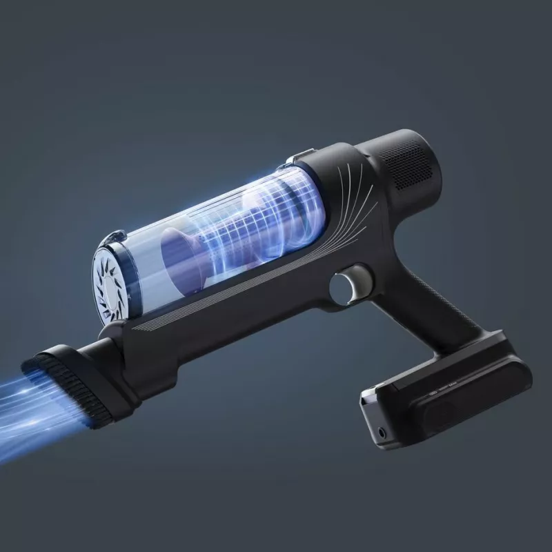 Aspirador escoba 2 en 1 Rowenta RH6A35 — inalámbrico, litio-ion, 140 W, sin bolsa, tecnología ciclónica, lila/plata, cepillo LED
