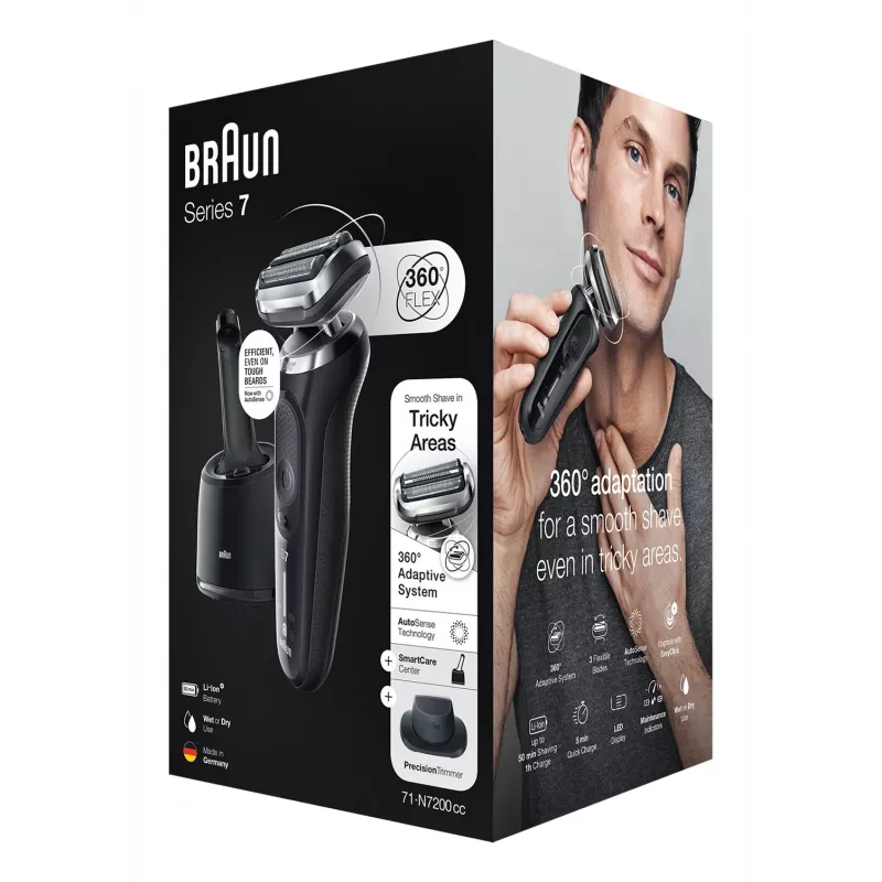 Braun Series 7 71-N7200cc recortadora de lámina y recortador negro