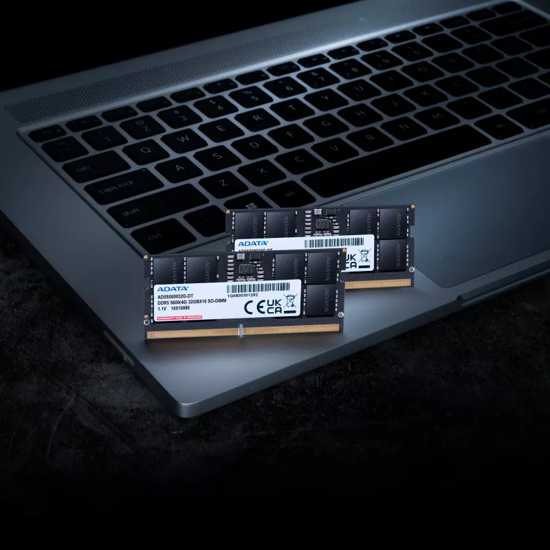 Módulo de memoria RAM para portátil ADATA AD5S560048G-S 48 GB DDR5 5600 MT/s 262-Pin SO-DIMM CAS46 1,1 V negro