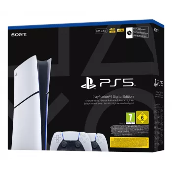 Consola Sony PlayStation 5 Slim Digital 825 GB SSD, Wi‑Fi, Bluetooth, HDMI 2.1, blanco/negro