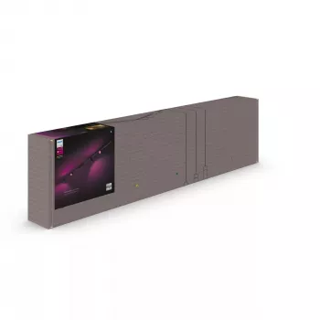Kit de base de techo recta con 4 focos Philips Hue White and Colour Ambience Perifo Bluetooth negro