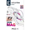 Cellularline Spin Mag - Funda para iPhone 16 con soporte de anillo giratorio, compatible con el ecosistema Magsafe