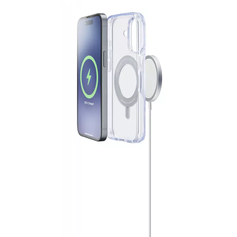 Cellularline Spin Mag - Funda para iPhone 16 con soporte de anillo giratorio, compatible con el ecosistema Magsafe