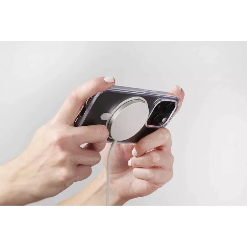 Cellularline Spin Mag - Funda para iPhone 16 con soporte de anillo giratorio, compatible con el ecosistema Magsafe