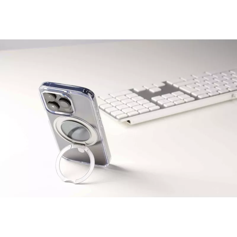 Cellularline Spin Mag - Funda para iPhone 16 con soporte de anillo giratorio, compatible con el ecosistema Magsafe
