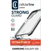 Cellularline Tetra Force Strong Guard - Funda flexible protectora y antichoque para Galaxy S25 Ultra con tecnología antibacteriana Microban® integrada