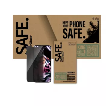 PanzerGlass SAFE. by ® Protector de pantalla Privacy iPhone 17e | 16e | 14 | 13 | 13 Pro | Ultra-Wide Fit