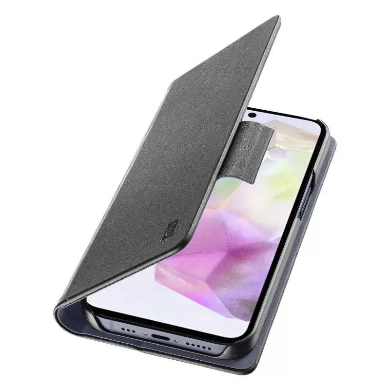 Cellularline Book - Funda tipo libro para Galaxy A36/A56 con compartimento para tarjetas y cierre magnético