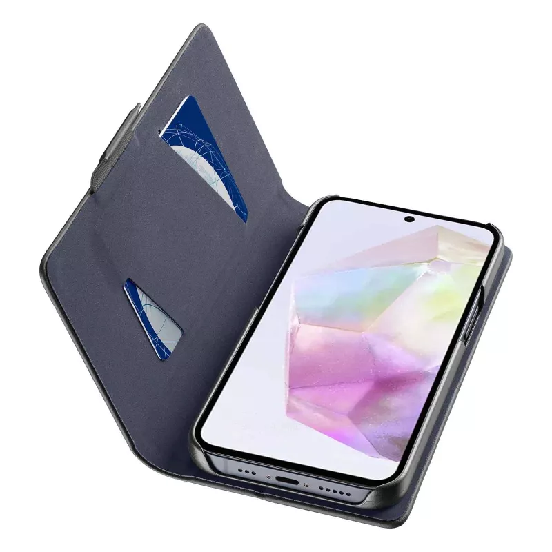 Cellularline Book - Funda tipo libro para Galaxy A36/A56 con compartimento para tarjetas y cierre magnético
