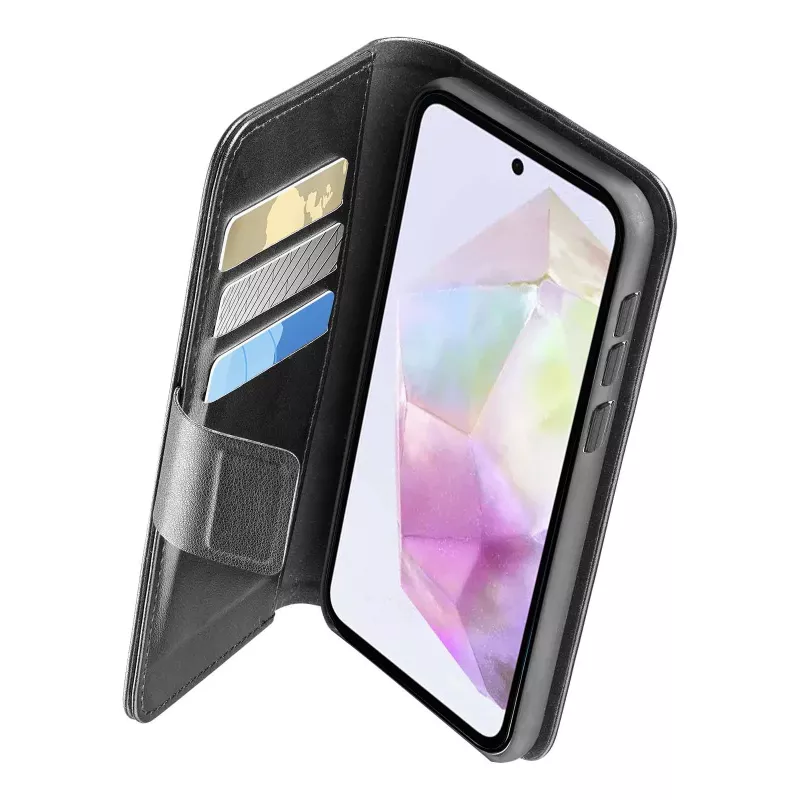 Cellularline Book Agenda – Funda tipo libro de imitación a piel para Galaxy A36/A56 con cierre magnético