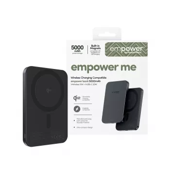 Batería externa PanzerGlass empower™ 5000mAh Space Black cargador portátil