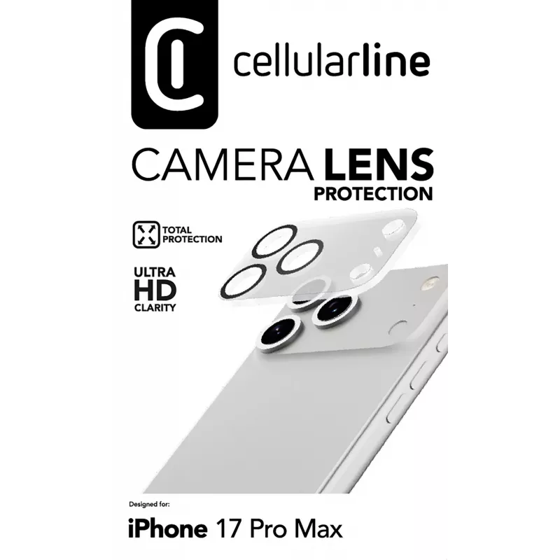Cellularline objetivo de cámara - protección para la cámara del iPhone 17 Pro Max