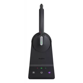 Auricular mono inalámbrico Yealink WH64 Teams — Bluetooth, supraaural, 20–20000 Hz, 150 m de alcance, Negro