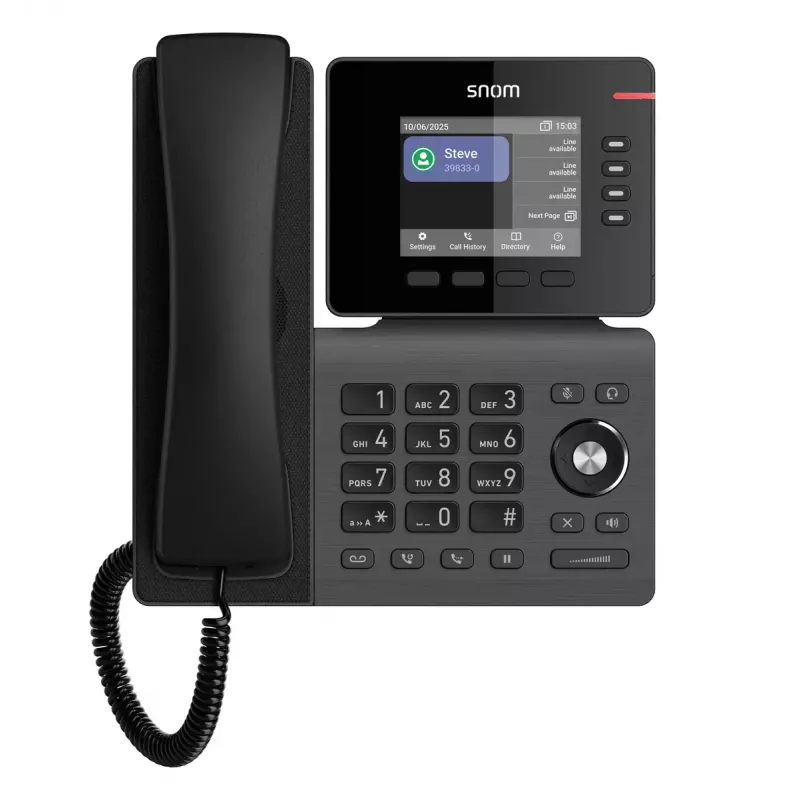 Teléfono IP Snom D810W — pantalla IPS de 3,36 pulgadas, Gigabit Ethernet, WLAN (802.11a/b/g/n/ac), PoE, negro