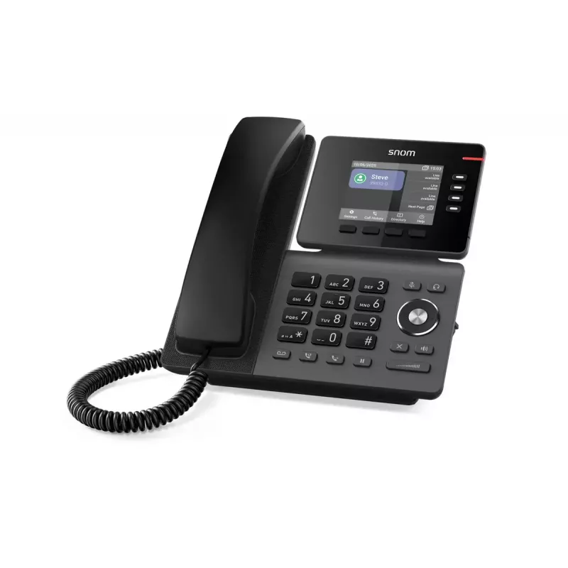 Teléfono IP Snom D810W — pantalla IPS de 3,36 pulgadas, Gigabit Ethernet, WLAN (802.11a/b/g/n/ac), PoE, negro