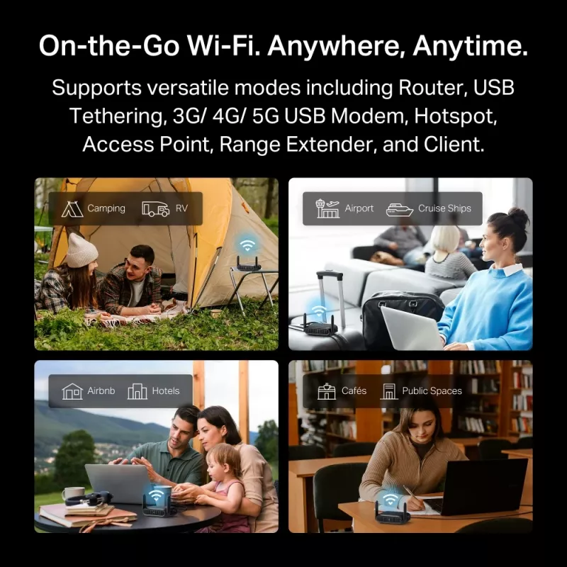 TP-Link BE3600 router inalámbrico Wi-Fi 7 2.5 Gigabit Ethernet banda dual (2,4 GHz / 5 GHz) Negro