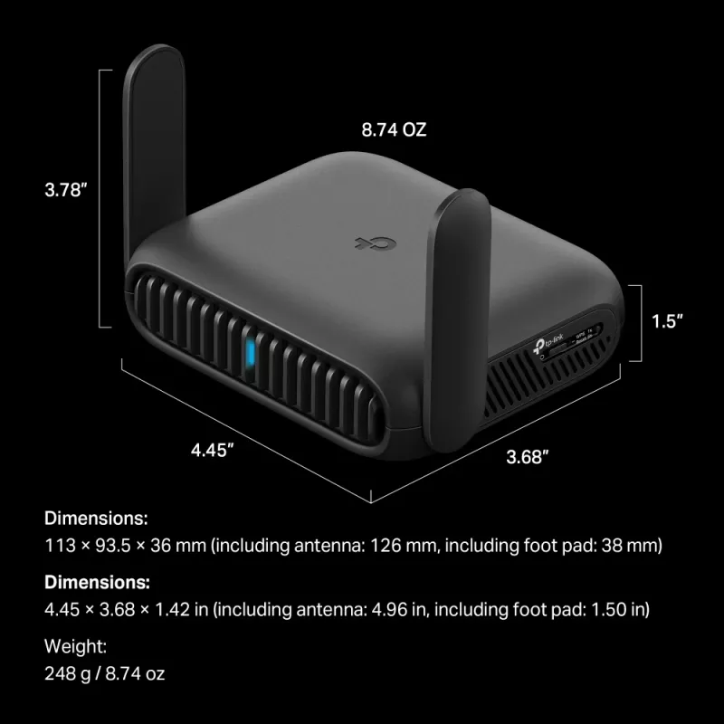 TP-Link BE3600 router inalámbrico Wi-Fi 7 2.5 Gigabit Ethernet banda dual (2,4 GHz / 5 GHz) Negro
