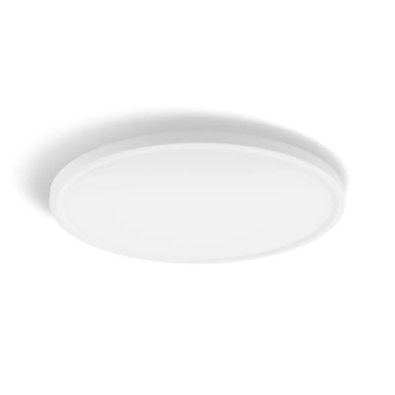 Lámpara de techo Philips Hue Devote lámpara de techo delgada M, redonda LED 23W, blanca, Ø42,1 cm, uso universal