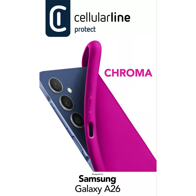 Cellularline Chroma - Funda blanda de goma multicolor para Galaxy A26, funda, Samsung, Galaxy A26, 16,8 cm (6,6