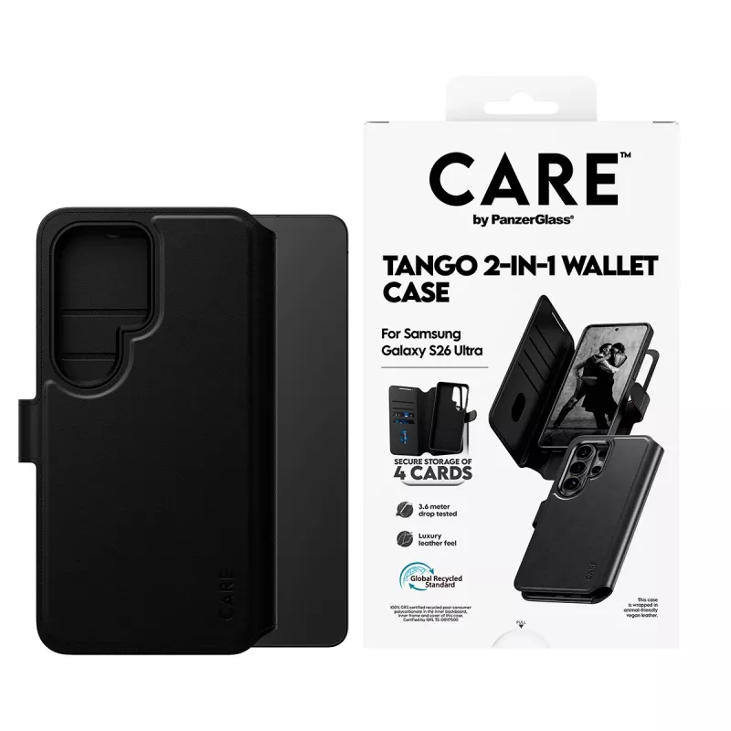 PanzerGlass CARE™ by ® Tango funda tipo cartera 2 en 1 con Qi Samsung Galaxy S26 Ultra