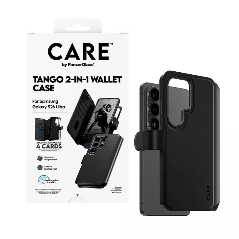 PanzerGlass CARE™ by ® Tango funda tipo cartera 2 en 1 con Qi Samsung Galaxy S26 Ultra