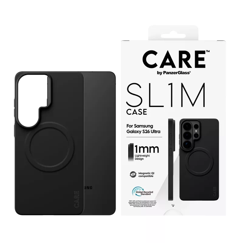 Funda protectora PanzerGlass CARE SL1M para Samsung Galaxy S26 Ultra, negra