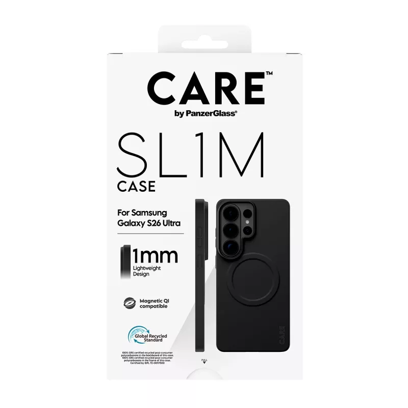 Funda protectora PanzerGlass CARE SL1M para Samsung Galaxy S26 Ultra, negra