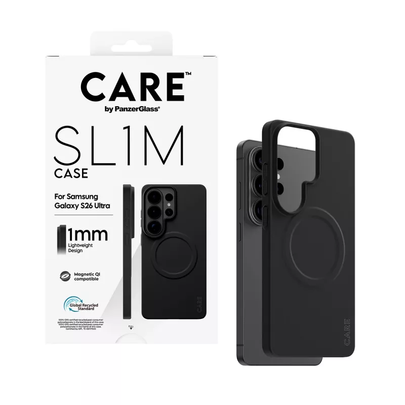 Funda protectora PanzerGlass CARE SL1M para Samsung Galaxy S26 Ultra, negra