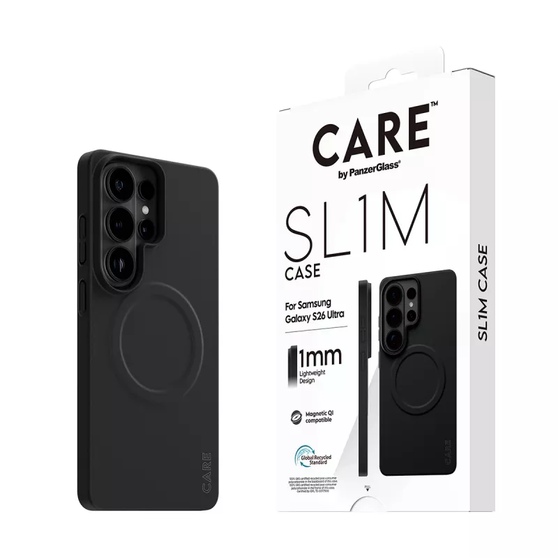 Funda protectora PanzerGlass CARE SL1M para Samsung Galaxy S26 Ultra, negra