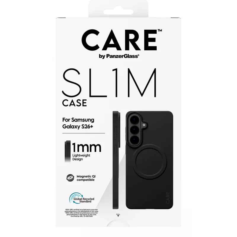 Funda protectora PanzerGlass CARE SL1M para Samsung Galaxy S26+ en negro (CR06231)