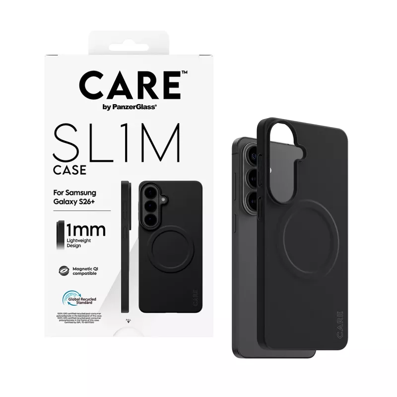 Funda protectora PanzerGlass CARE SL1M para Samsung Galaxy S26+ en negro (CR06231)