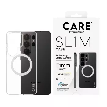 Funda para móvil PanzerGlass CARE™ SL1M transparente con Qi para Samsung Galaxy S26 Ultra (6,9