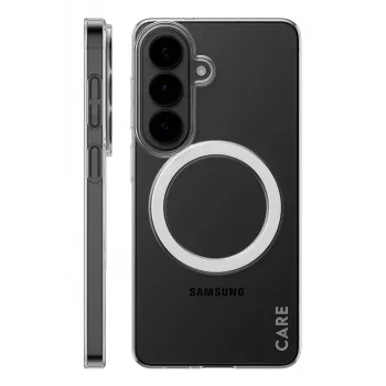 Funda protectora transparente PanzerGlass CARE™ SL1M con Qi para Samsung Galaxy S26, compatible con pantallas de hasta 16 cm (6,3