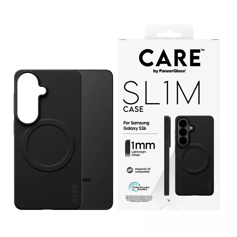 Funda protectora PanzerGlass CARE SL1M para Samsung Galaxy S26, negra