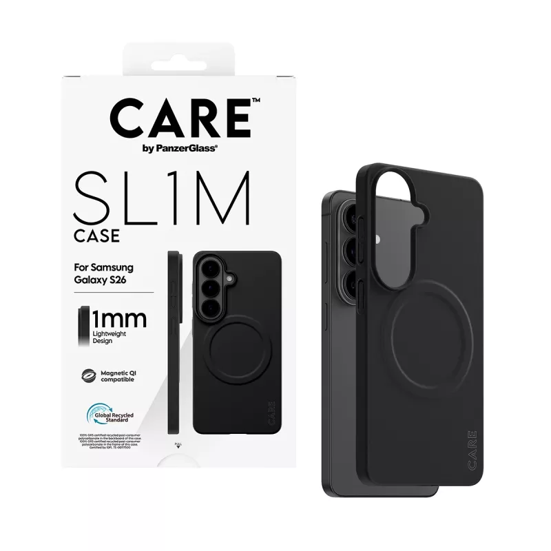 Funda protectora PanzerGlass CARE SL1M para Samsung Galaxy S26, negra