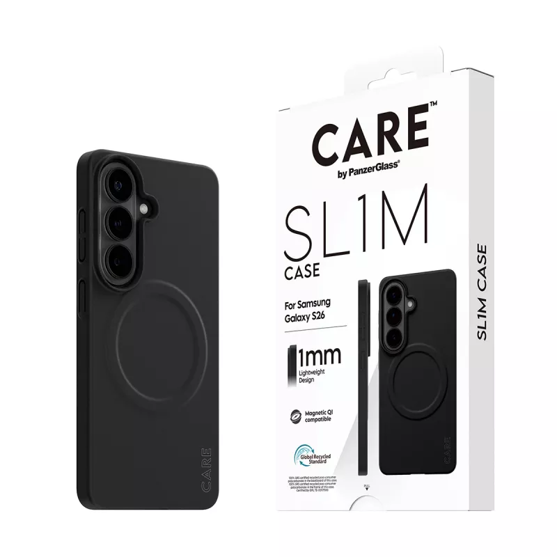 Funda protectora PanzerGlass CARE SL1M para Samsung Galaxy S26, negra