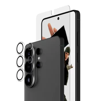 Pack de protector de pantalla PanzerGlass Hoops 2 en 1 para Samsung Galaxy S26 Ultra — vidrio templado + PET, transparente, ajuste ultra ancho