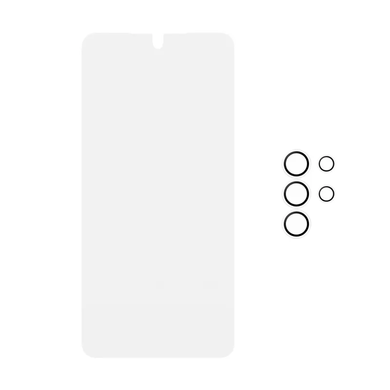 Pack de protector de pantalla PanzerGlass Hoops 2 en 1 para Samsung Galaxy S26 Ultra — vidrio templado + PET, transparente, ajuste ultra ancho