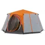 Tienda de campaña Coleman Cortes Octagon 8 — 8 personas, estructura rígida, 15,7 m², gris/naranja