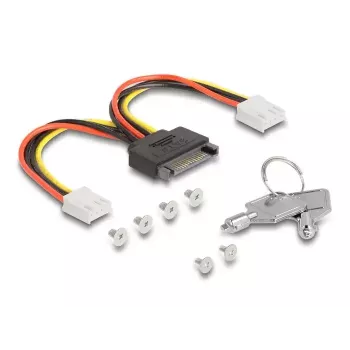Caja para HDD DeLOCK 47070 compatible con rack, metal, 100 mm de ancho