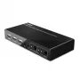 Conmutador KVM Lindy de 2 puertos HDMI 4K60, USB 2.0 y audio, 4096 x 2160 píxeles, 4K Ultra HD, negro