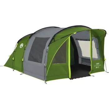 Tienda de campaña COLEMAN Rocky Mountain 5 BlackOut verde/gris — modelo 2025, tienda túnel familiar para 5 personas