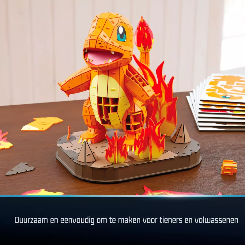 4D Build, kit de construcción de modelo 3D de Pokémon Charmander, figura Pokémon, colección Kanto First Partner, decoración de escritorio, 241 piezas, a partir de 12 años