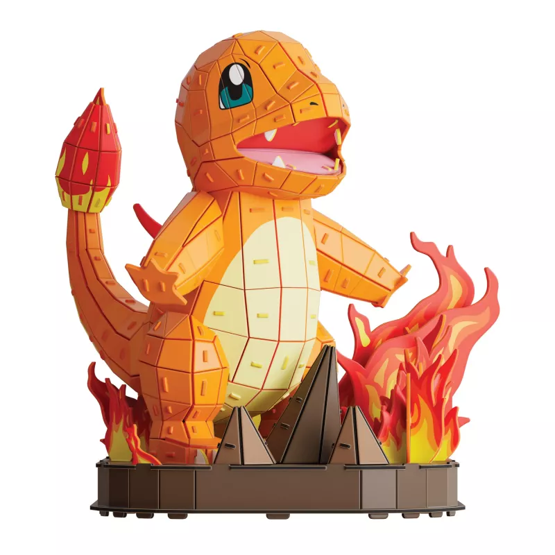 4D Build, kit de construcción de modelo 3D de Pokémon Charmander, figura Pokémon, colección Kanto First Partner, decoración de escritorio, 241 piezas, a partir de 12 años