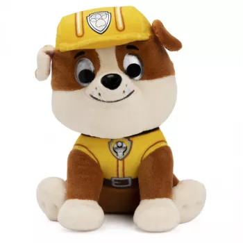 Peluche oficial de PAW Patrol GUND Rubble con uniforme de constructor, juguete de peluche para niños a partir de 1 año, 15 cm