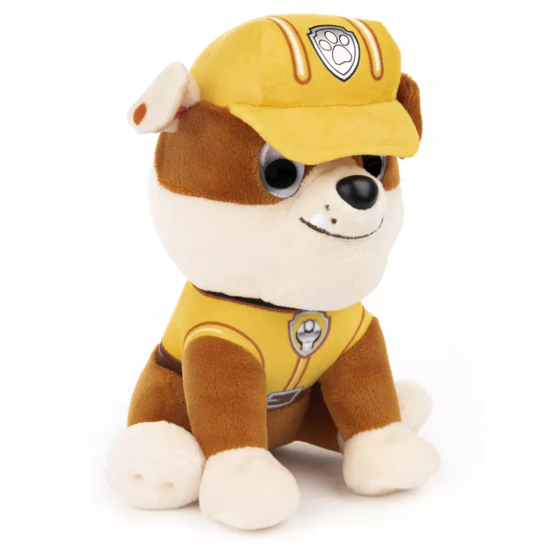 Peluche oficial de PAW Patrol GUND Rubble con uniforme de constructor, juguete de peluche para niños a partir de 1 año, 15 cm