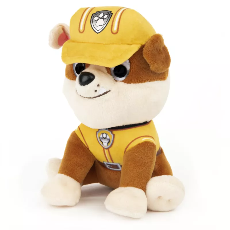 Peluche oficial de PAW Patrol GUND Rubble con uniforme de constructor, juguete de peluche para niños a partir de 1 año, 15 cm