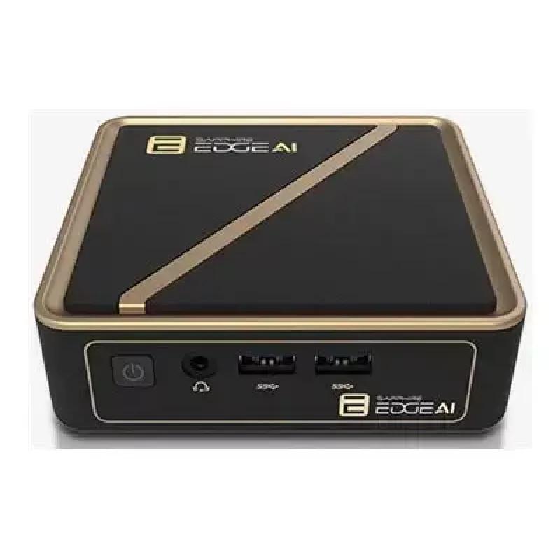 Mini-PC barebone Sapphire EDGE AI 340 con soporte de memoria DDR5 y salida HDMI