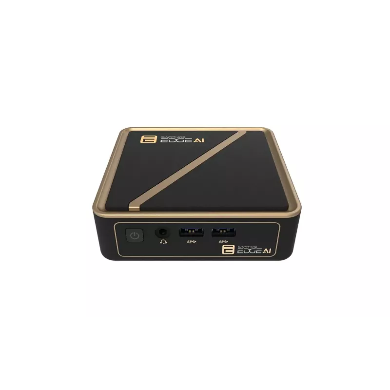 Mini-PC barebone Sapphire EDGE AI 340 con soporte de memoria DDR5 y salida HDMI